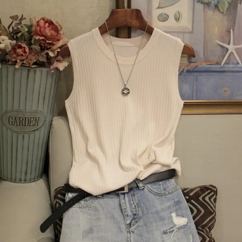 Basic Ribbed Blouse Chloe